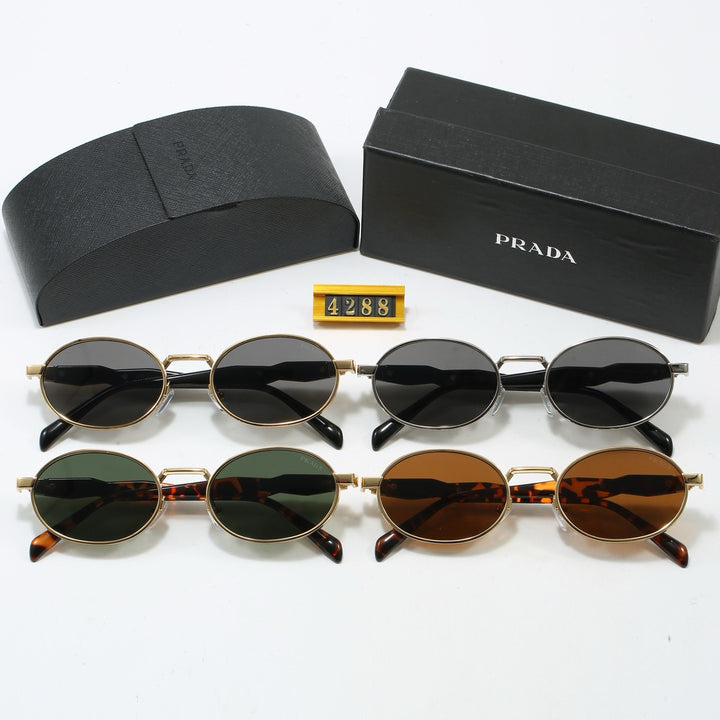 4 Color Oval Design Sunglasses