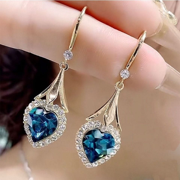 Crystal Heart Earrings