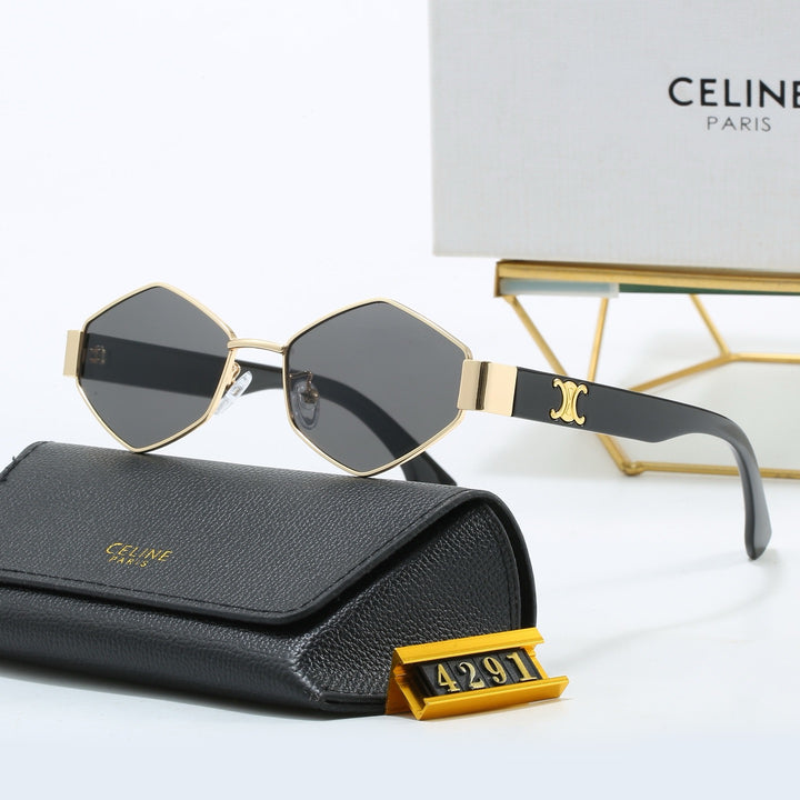 4-color geometric lens design sunglasses