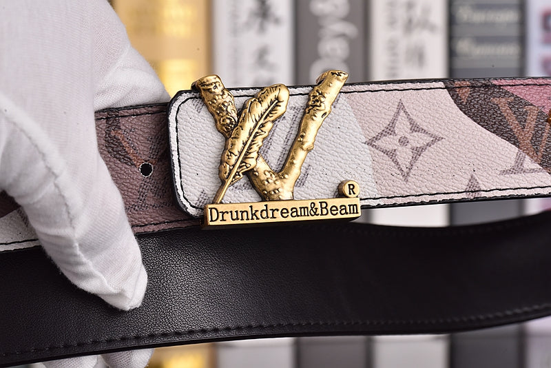 3 Color Letter Buckle Graffiti Belt
