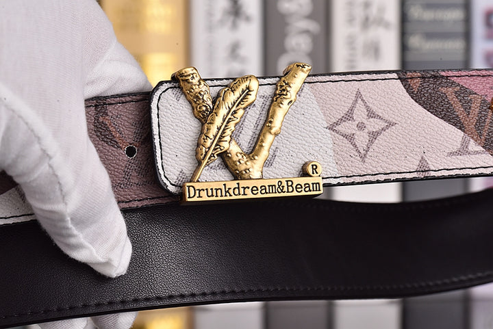 3 Color Letter Buckle Graffiti Belt