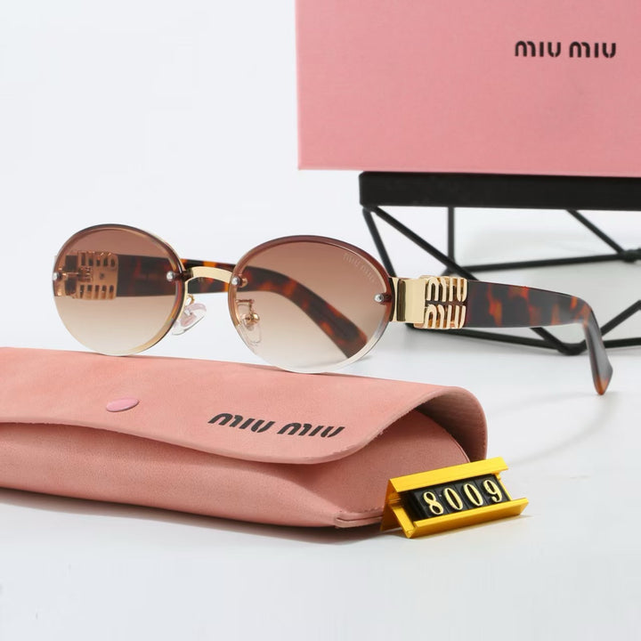4 Color Metal with Oval Sunglasses