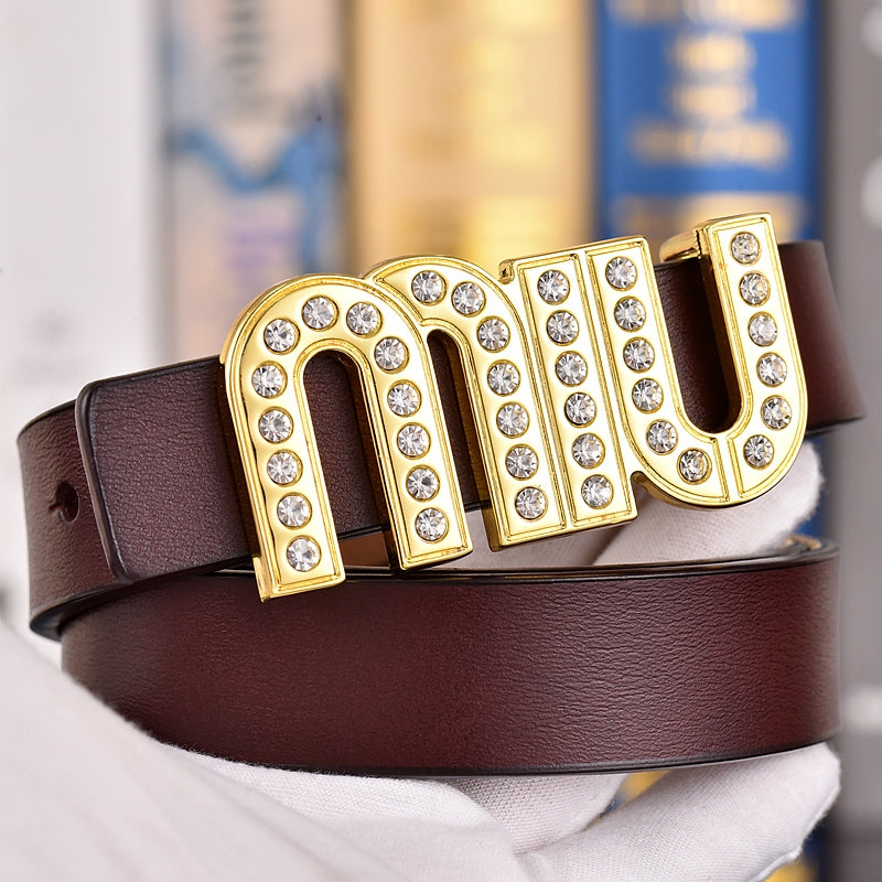 4 Color Rhinestone Women's Belt