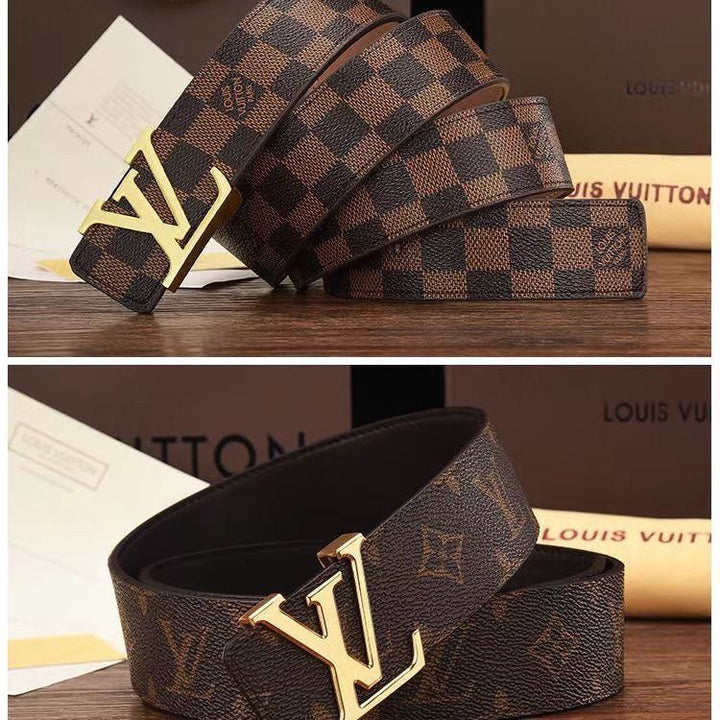 Men's luxury printed lettering belt
