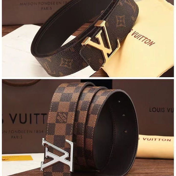 Men's luxury printed lettering belt