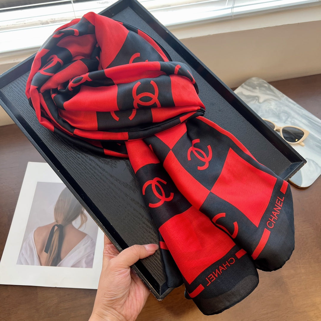 spring and summer series pop-up silk scarf-fashion