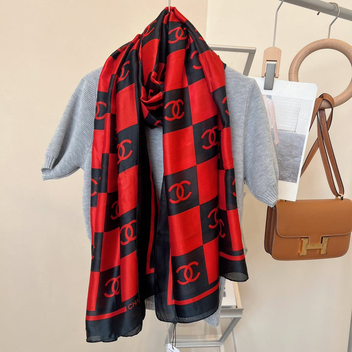 spring and summer series pop-up silk scarf-fashion