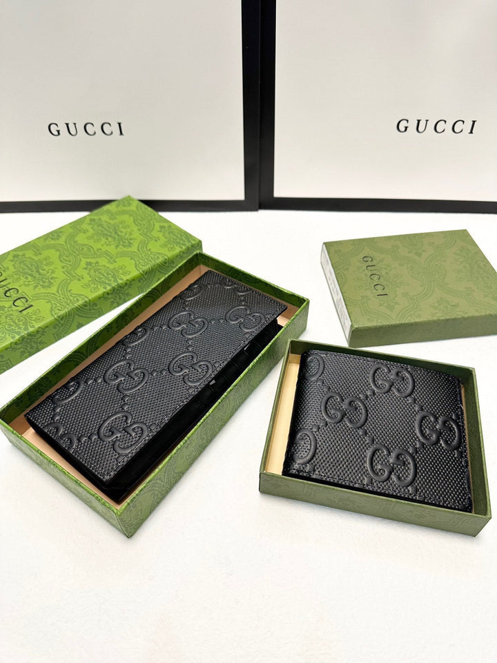 2 sizes of black printed wallet
