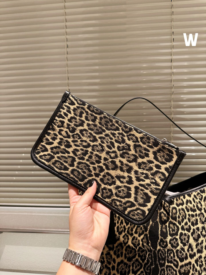 1 Color leopard print handbag