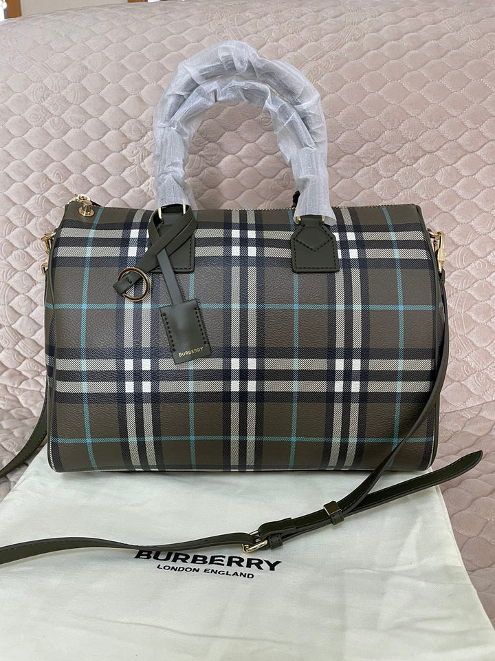 3 Colors Plaid Bowling Handbag