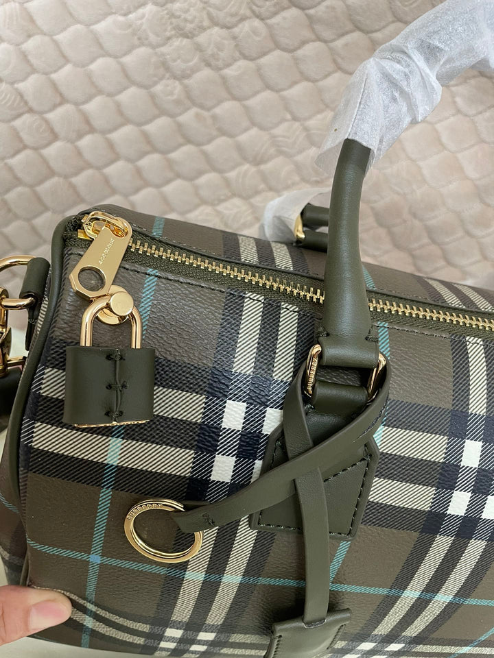 3 Colors Plaid Bowling Handbag