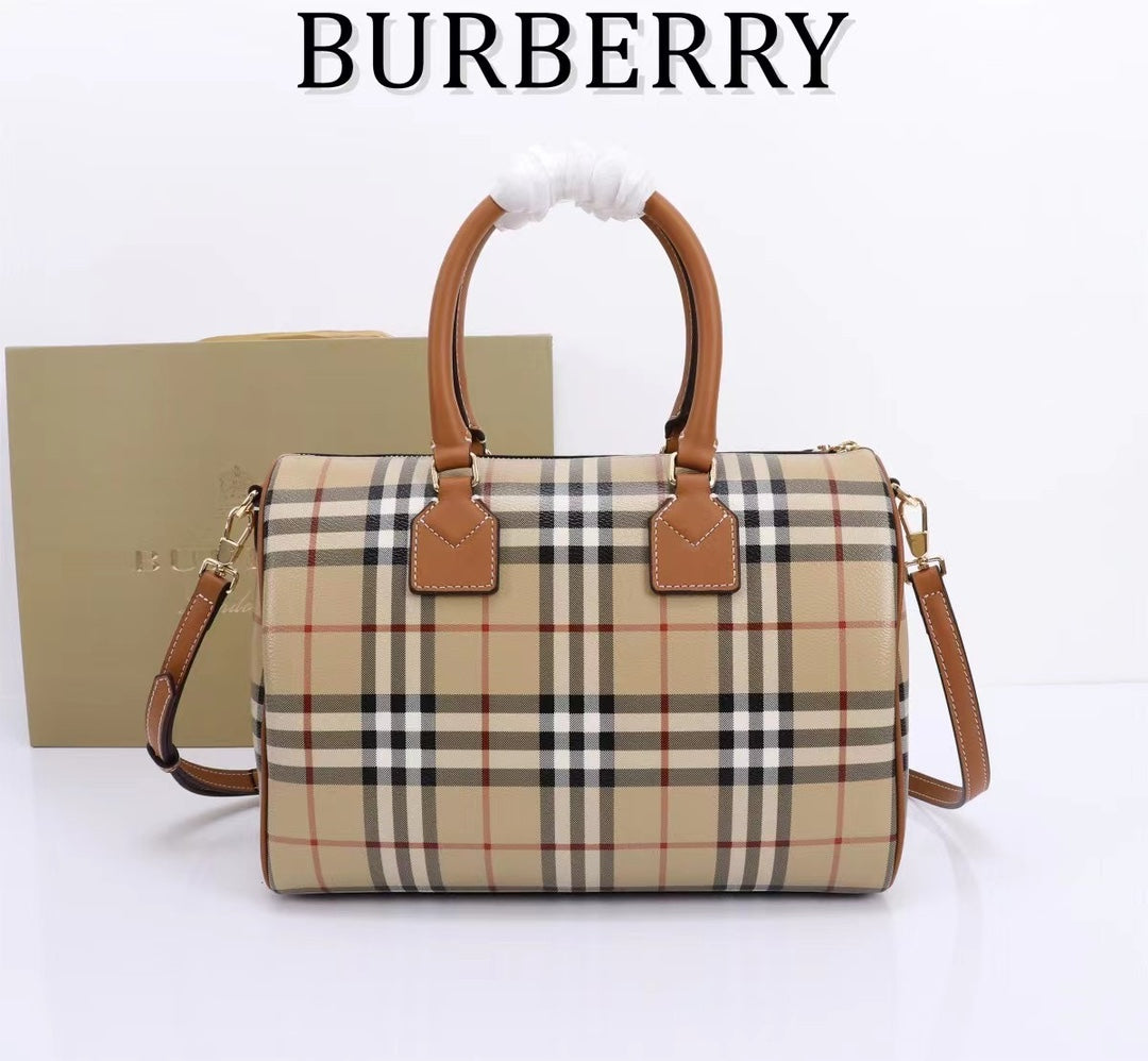 3 Colors Plaid Bowling Handbag