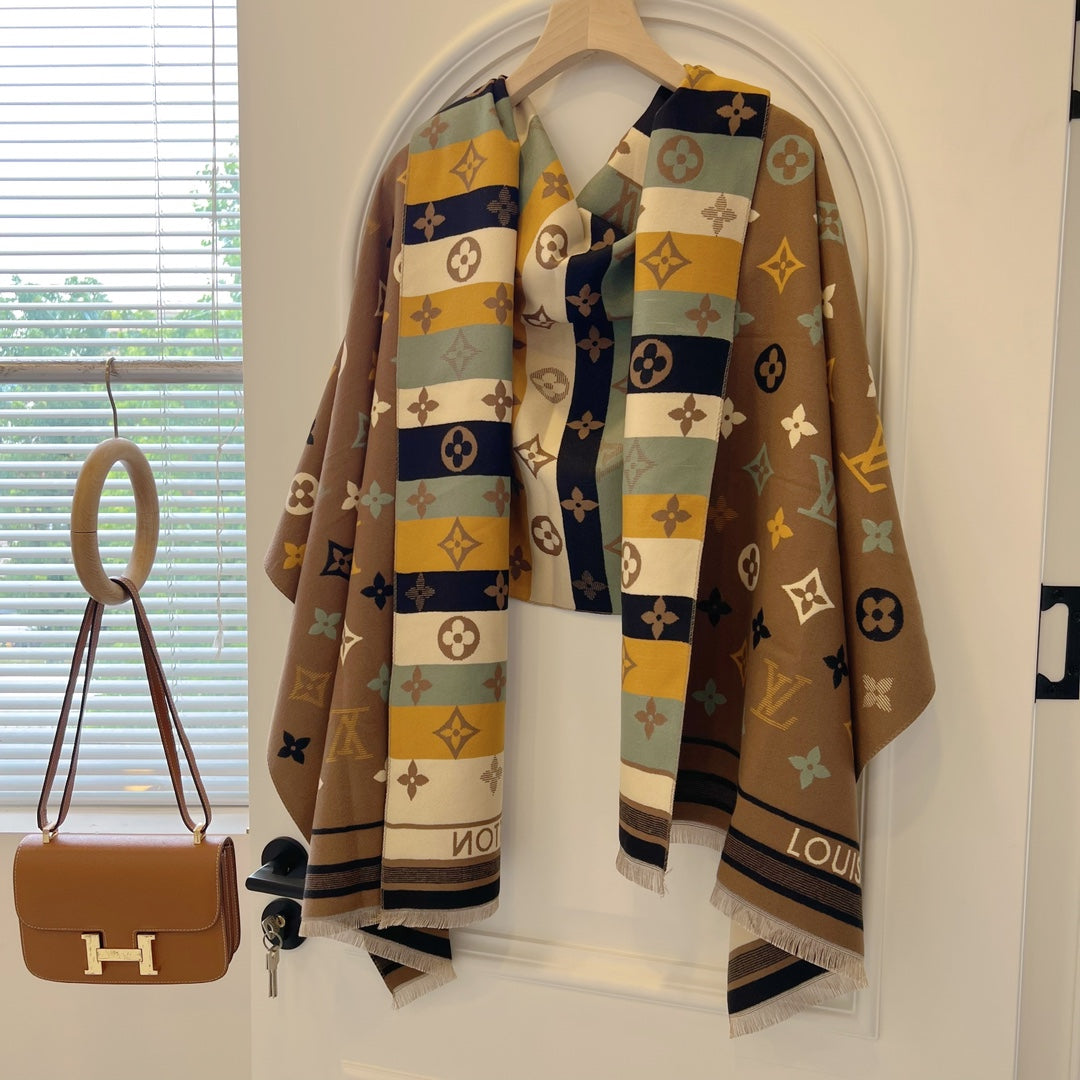 four-leaf clover color autumn and winter scarf