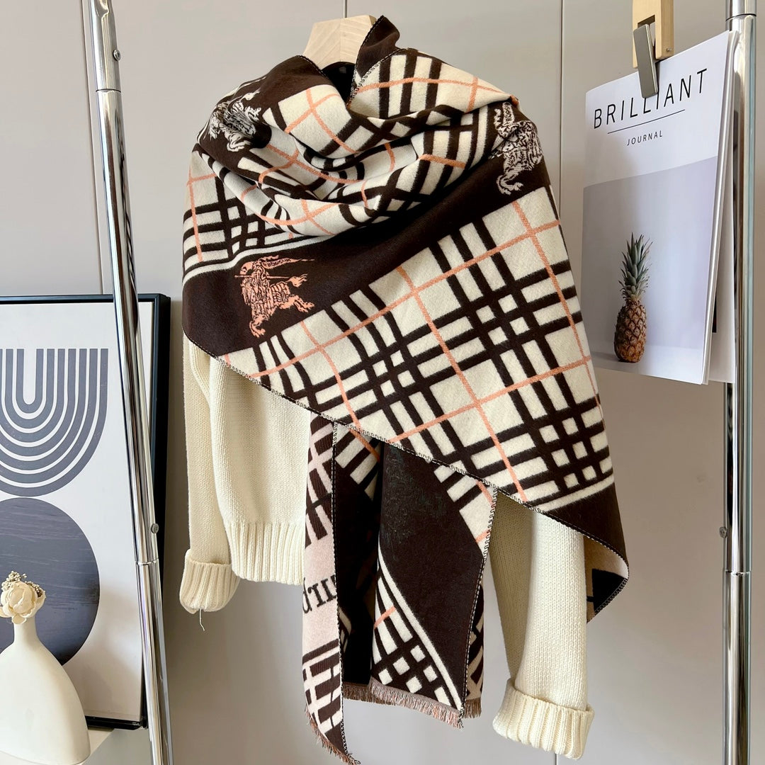 fall and winter plaid new scarf-fashion