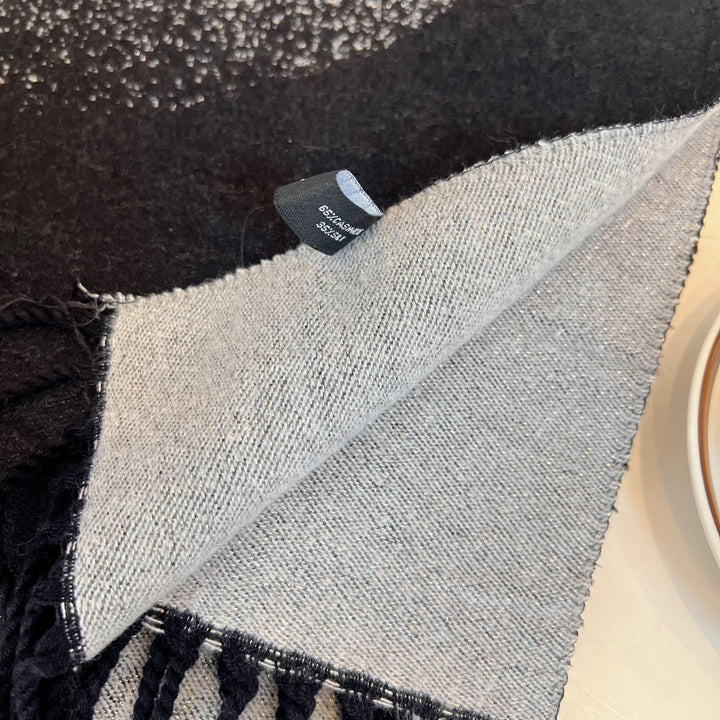 New CC Tassel Cashmere Long Scarf
