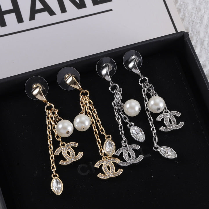Fashion Double C Tassel Earrings