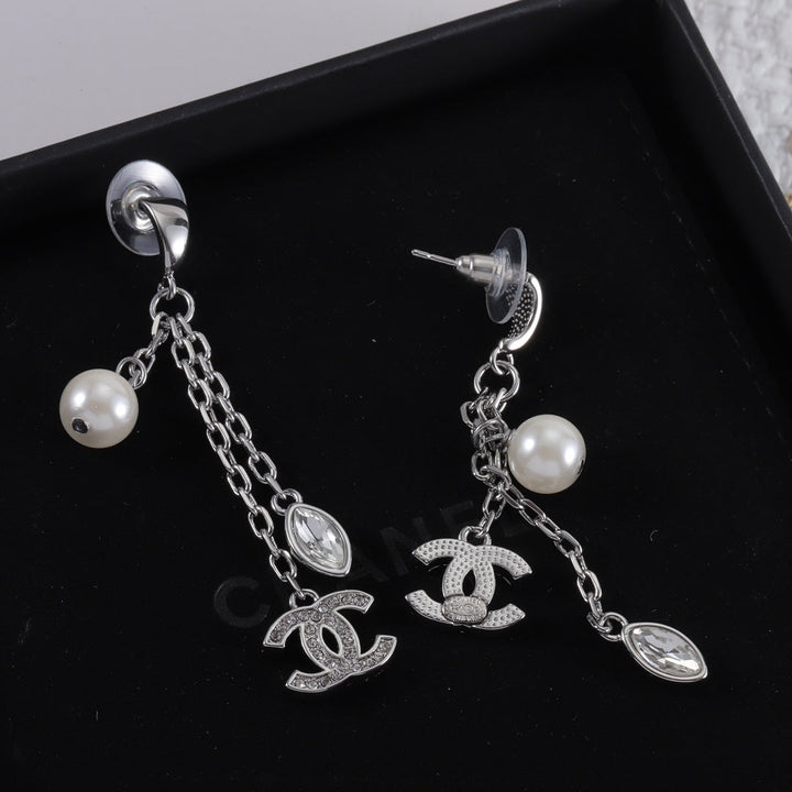 Fashion Double C Tassel Earrings