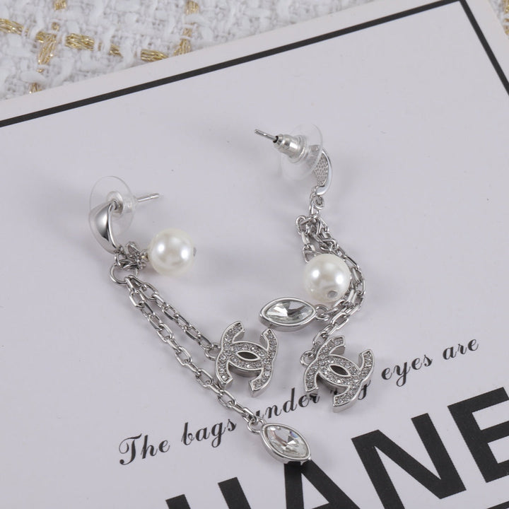 Fashion Double C Tassel Earrings