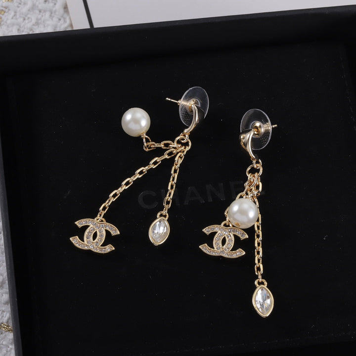 Fashion Double C Tassel Earrings