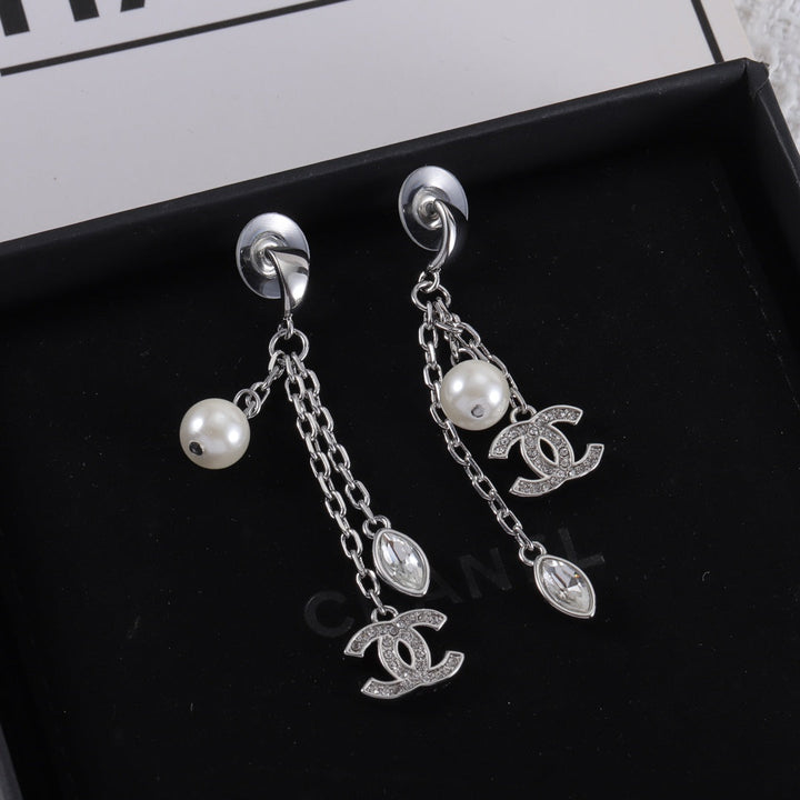 Fashion Double C Tassel Earrings