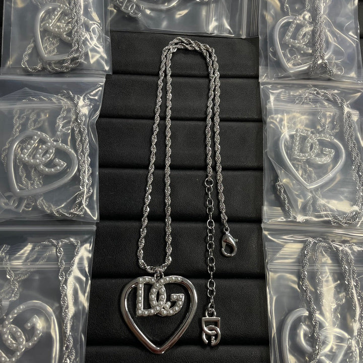 Fashion  love heart pendant necklace earrings