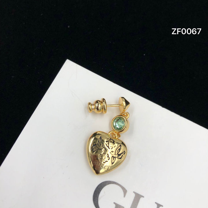 Classic GG Heart Print Earrings