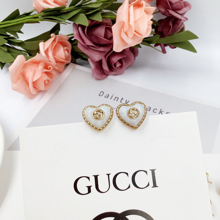 3 colors romantic love earrings