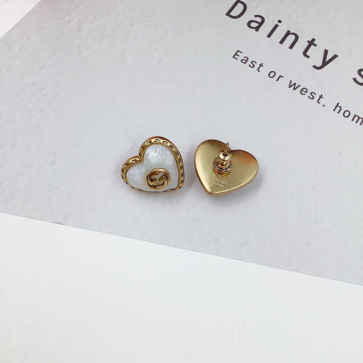 3 colors romantic love earrings