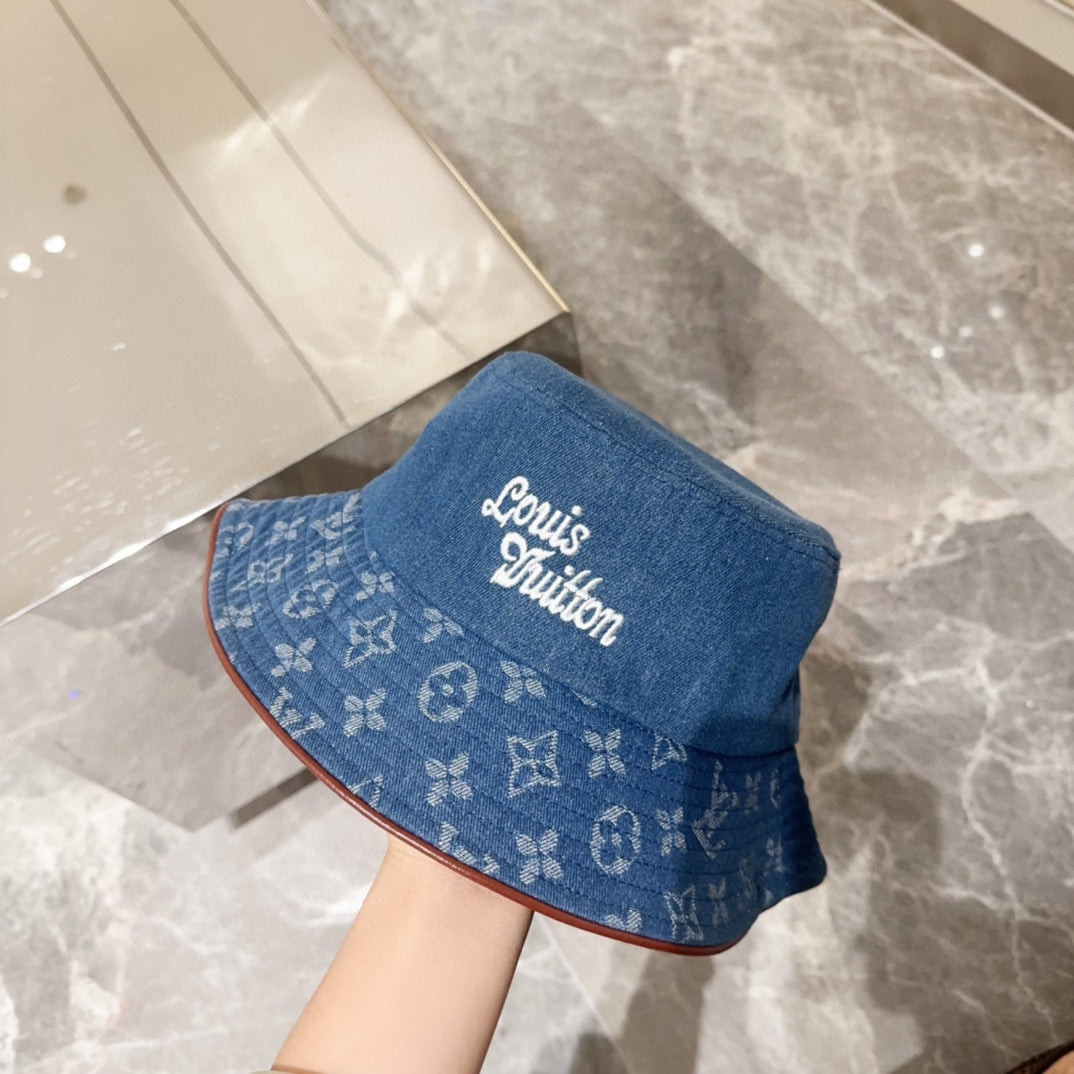 new four-leaf clover embroidery fisherman hat