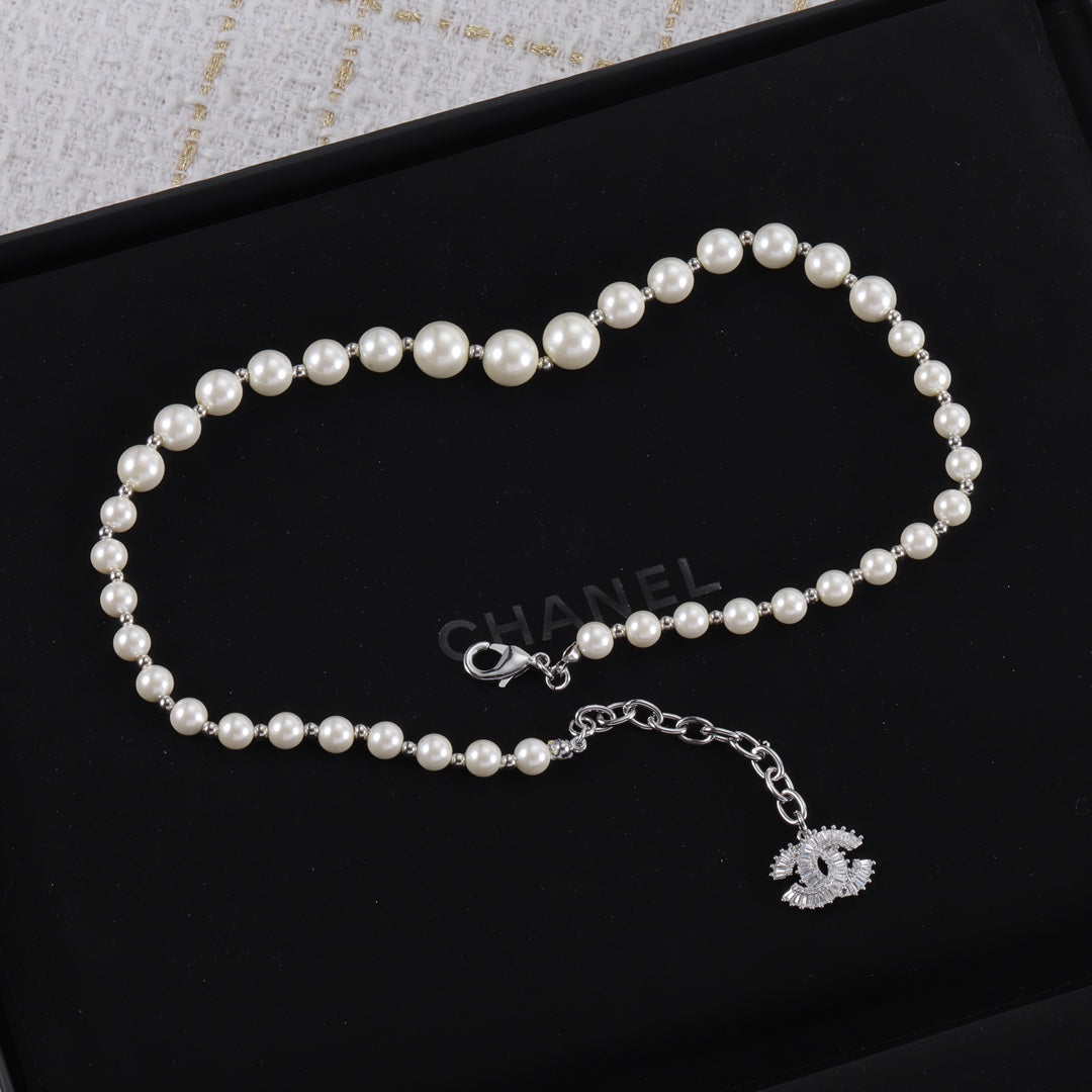 Fashion CC Pearls Size Matching Necklace
