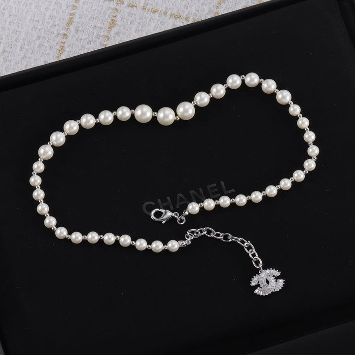 Fashion CC Pearls Size Matching Necklace
