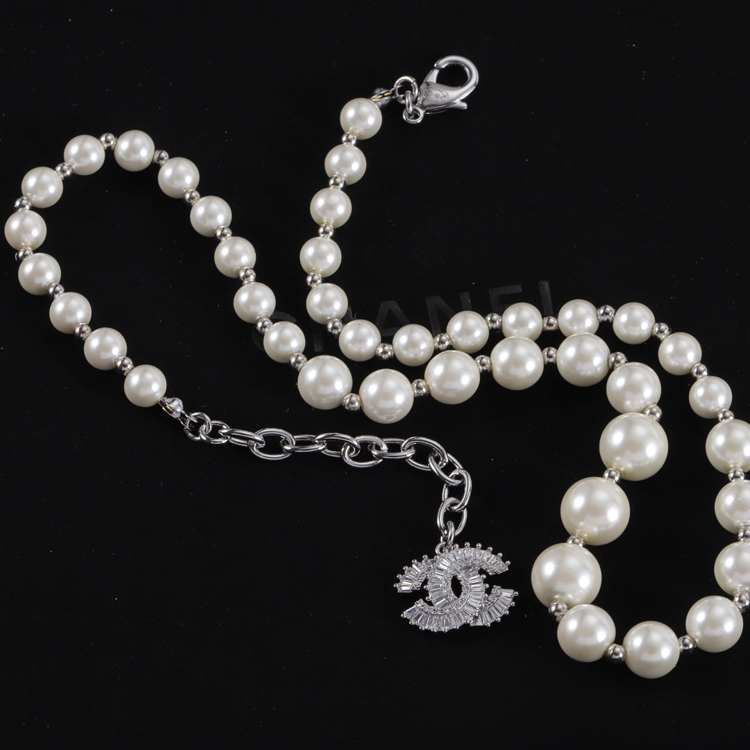 Fashion CC Pearls Size Matching Necklace