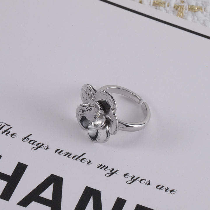 Fashion Camellia Open End Ring
