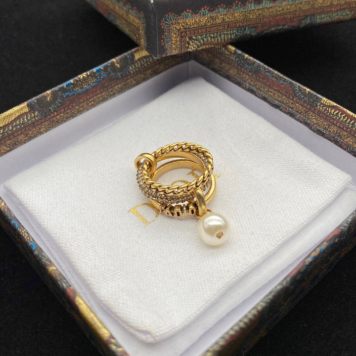 Fashion CD triple layer ring