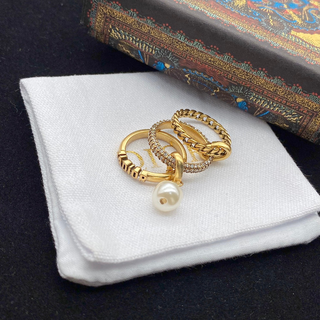 Fashion CD triple layer ring