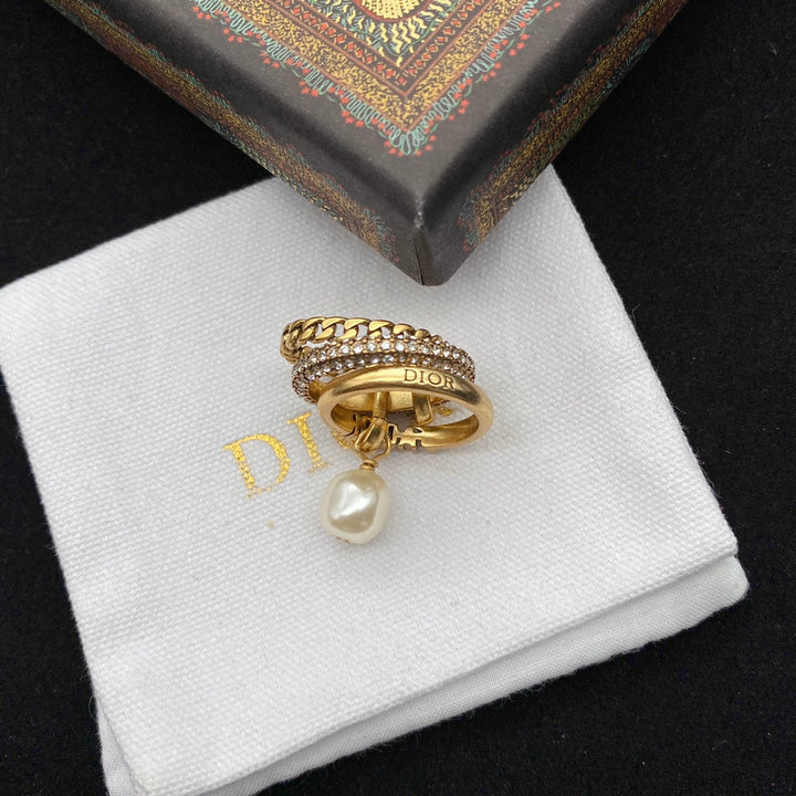 Fashion CD triple layer ring