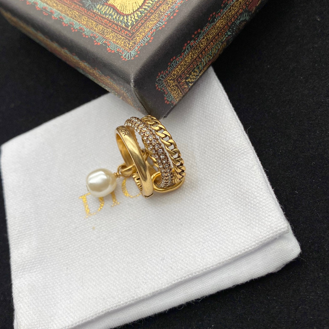 Fashion CD triple layer ring