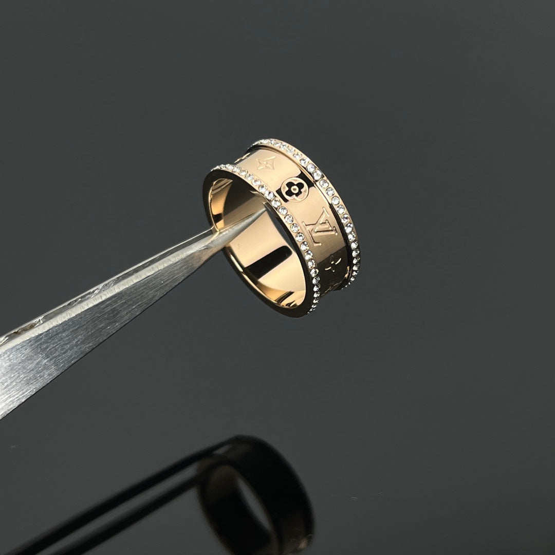 new floral pattern two rows of diamond ring