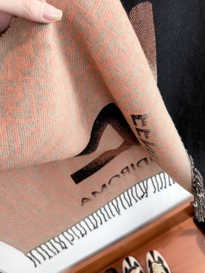 new FF cashmere double-sided scarf