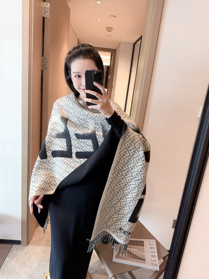 new FF cashmere double-sided scarf