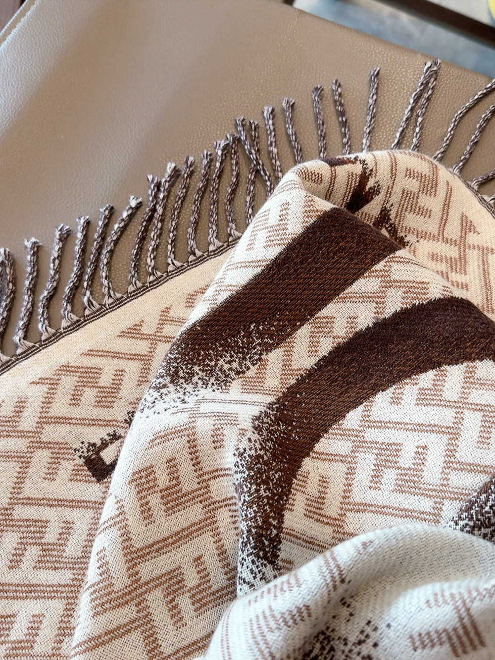 new FF cashmere double-sided scarf