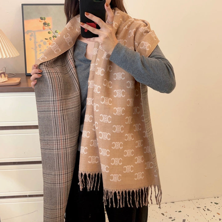classic double-sided triumph fall and winter scarf