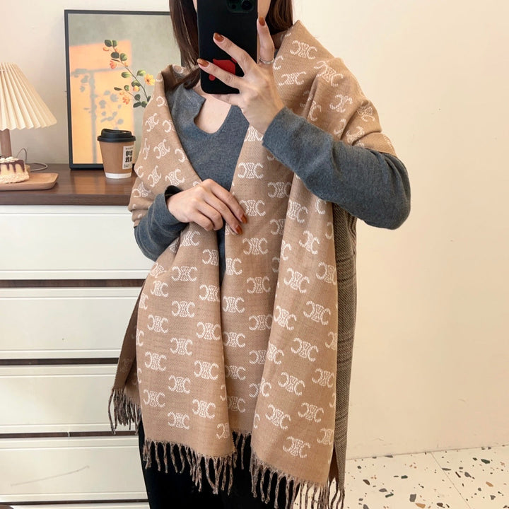 classic double-sided triumph fall and winter scarf