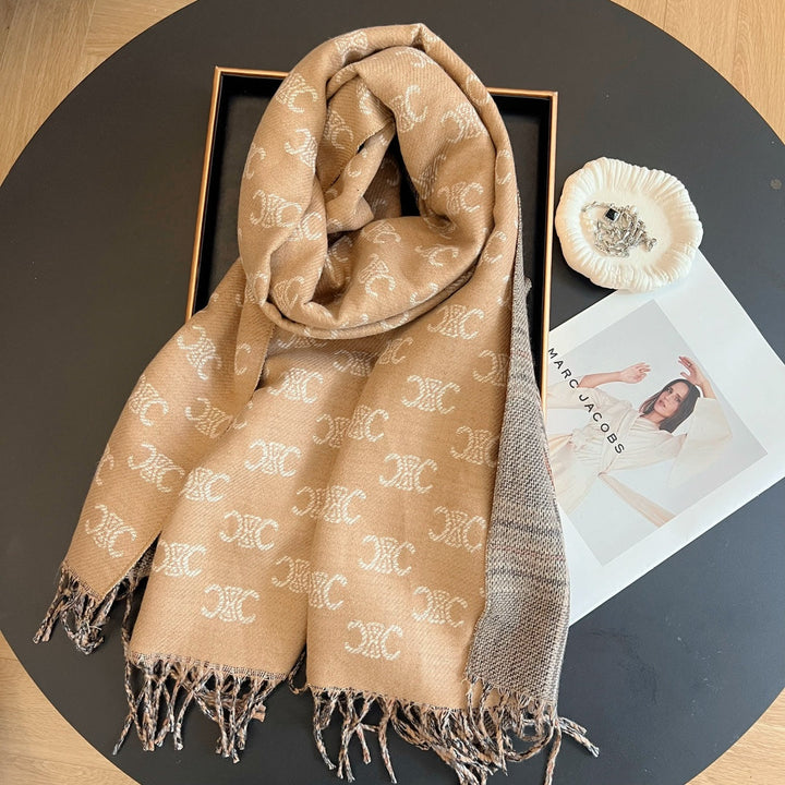 classic double-sided triumph fall and winter scarf