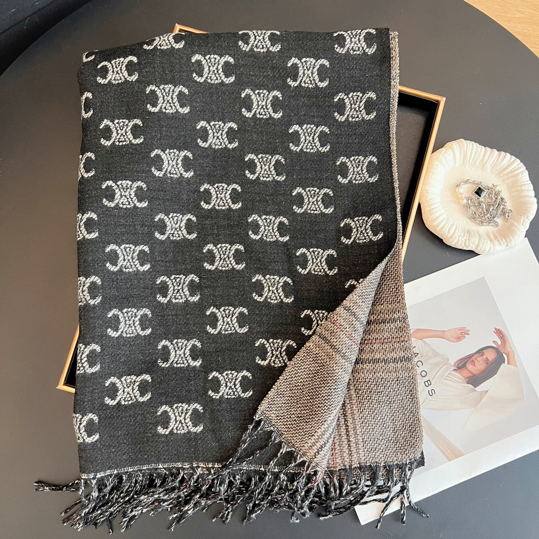 classic double-sided triumph fall and winter scarf