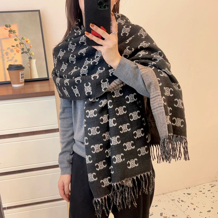 classic double-sided triumph fall and winter scarf