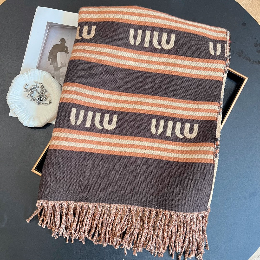 classic double-sided two-color autumn and winter scarf