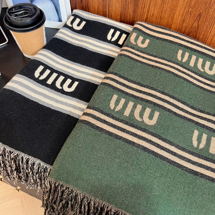 classic double-sided two-color autumn and winter scarf