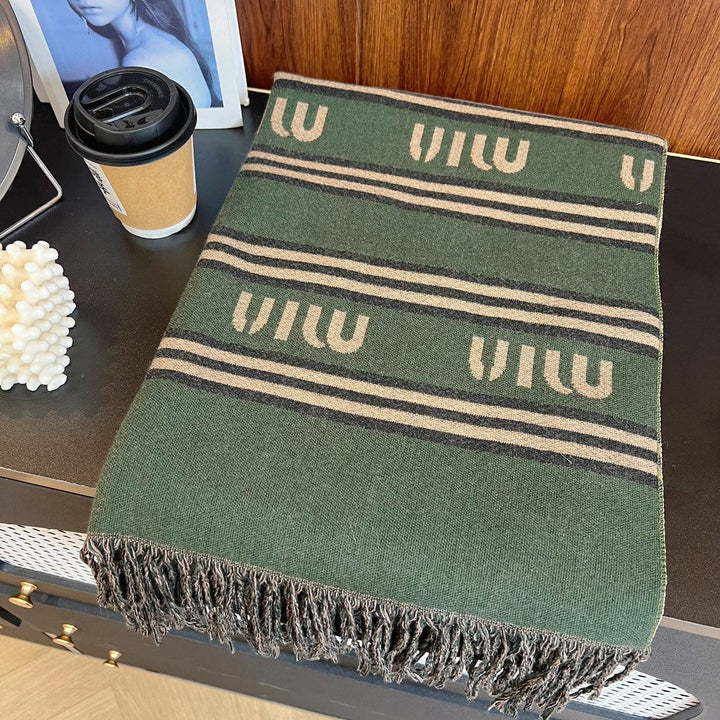 classic double-sided two-color autumn and winter scarf