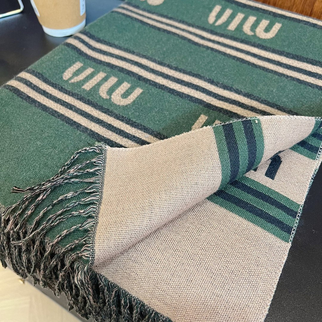 classic double-sided two-color autumn and winter scarf